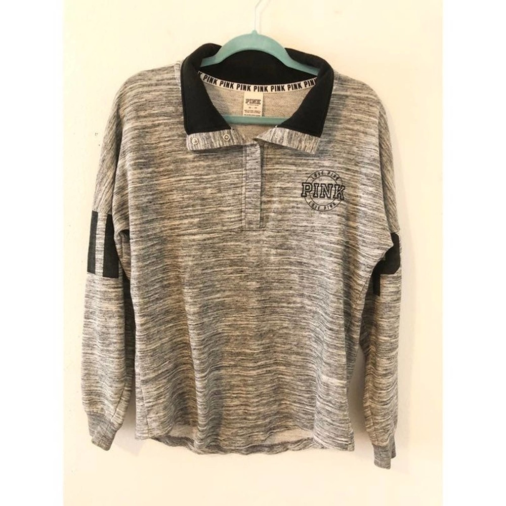 PINK Victoria's Secret Gray Long Sleeve Women's Top